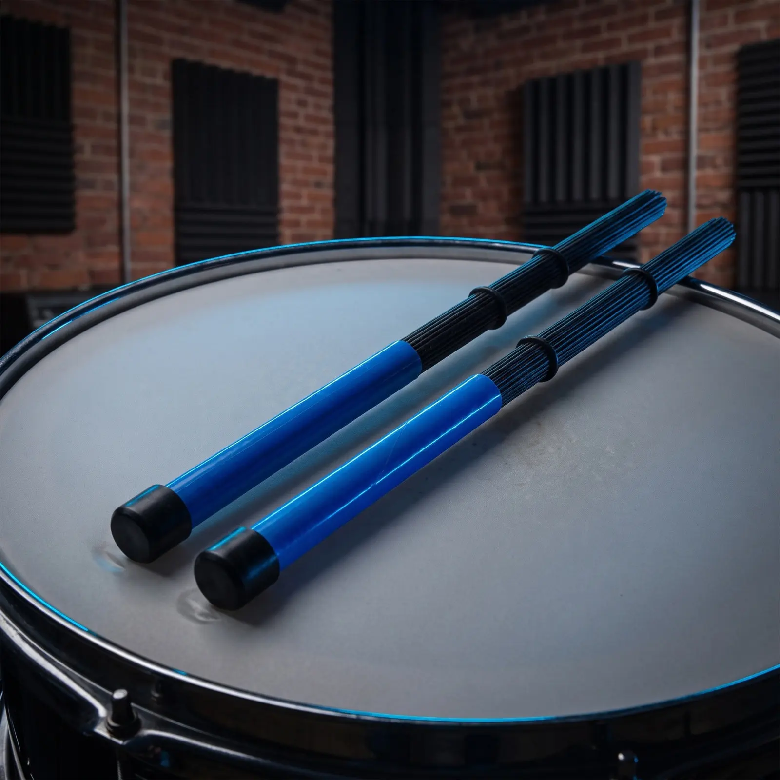 1Pair Cajon Brushes Nylon Retractable Percussion Wire Drum Brushes Set for Jazz Rock Snare Drum Practice Band Brush