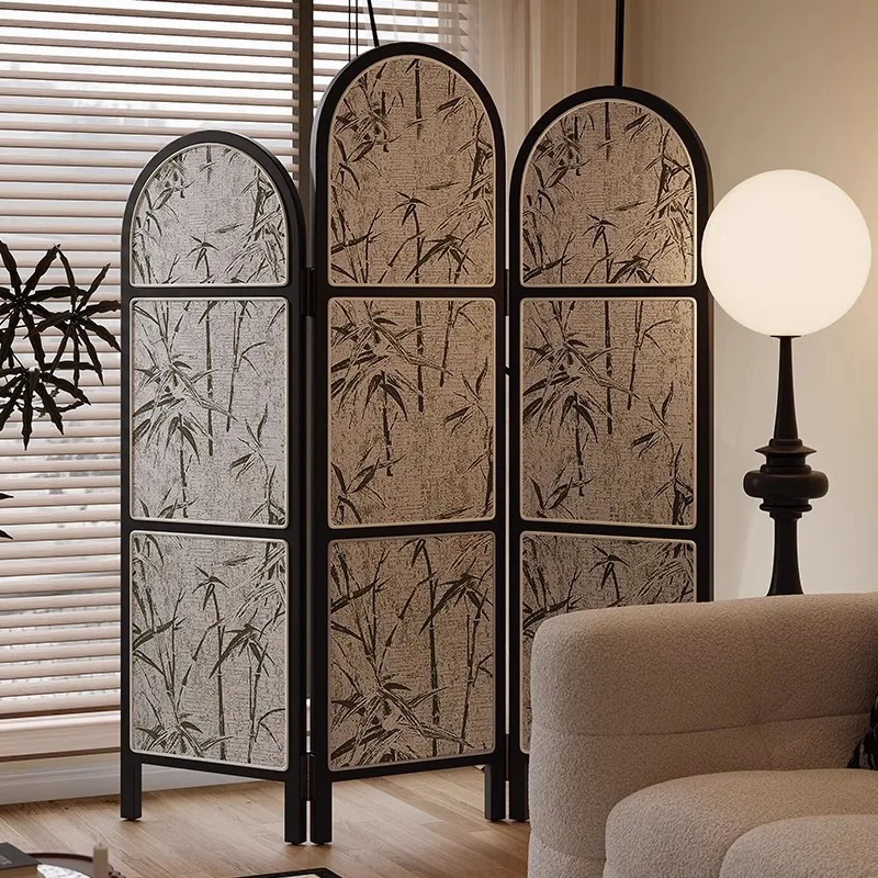 DSA medieval solid wood screen modern simple living room bedside background wall bedroom home foldable shaded entrance