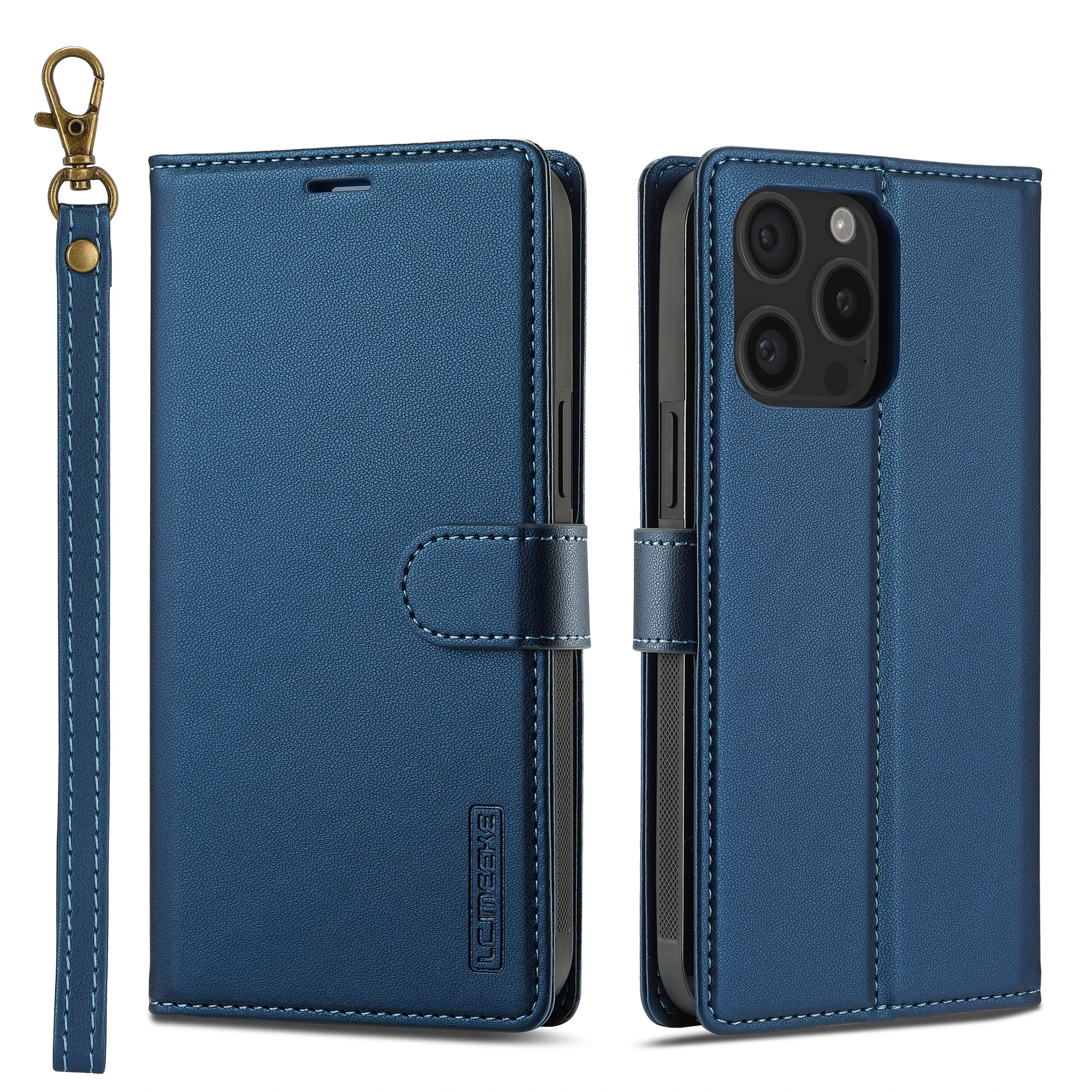 2 in 1 verwijderbare lederen flip-hoes voor iPhone 17 Air 16 Pro Max 15 14 13 12 11 Pro XS Max XR 7 8 Plus SE magnetische portemonnee cover