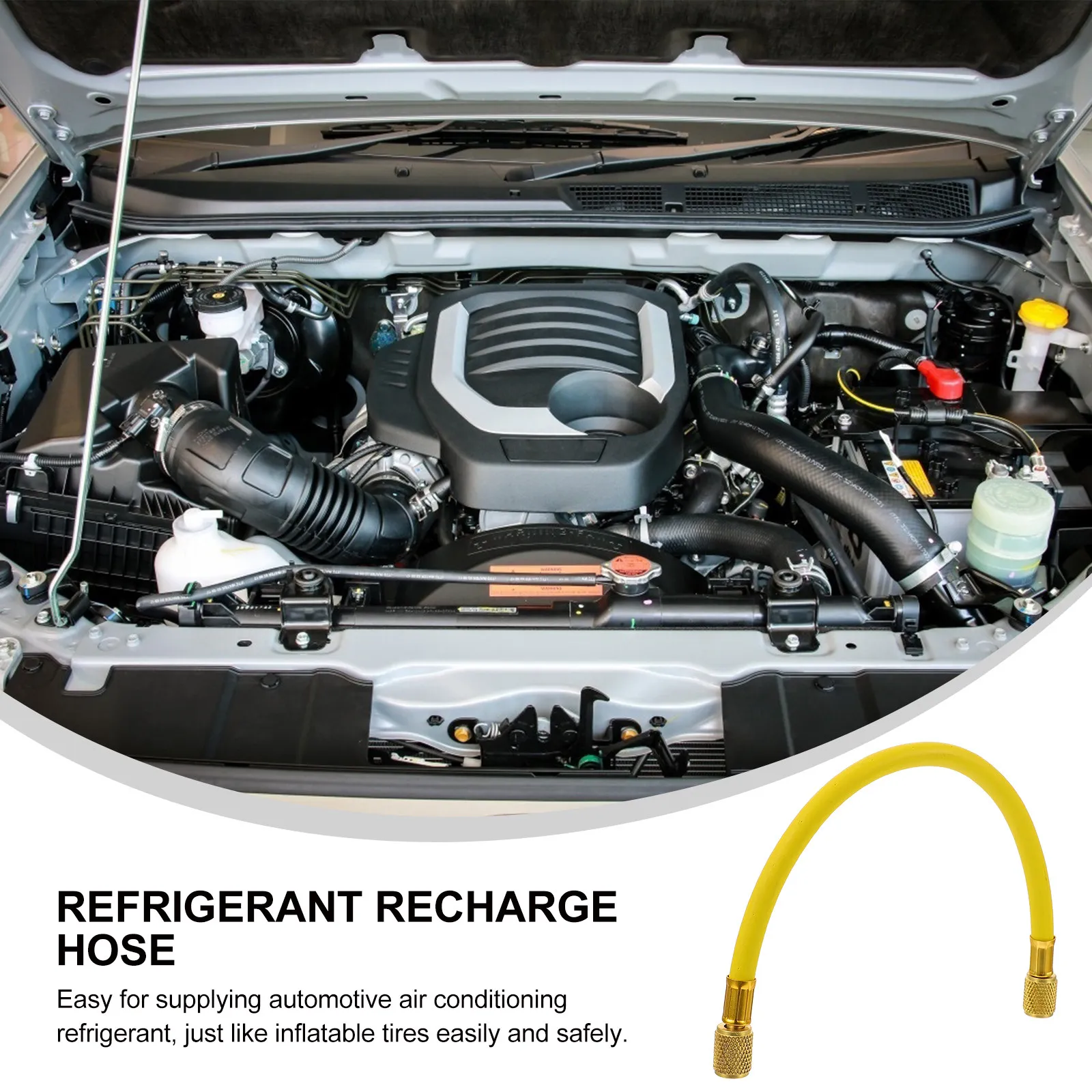 Premium Refrigerant Recharge Hose for Car Ac Air Conditioner Charging Evacuation Testing Compatible with All Automotive