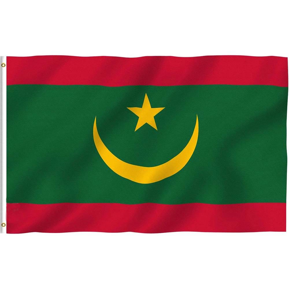 Flagnshow 100% Polyester Mauritania flag