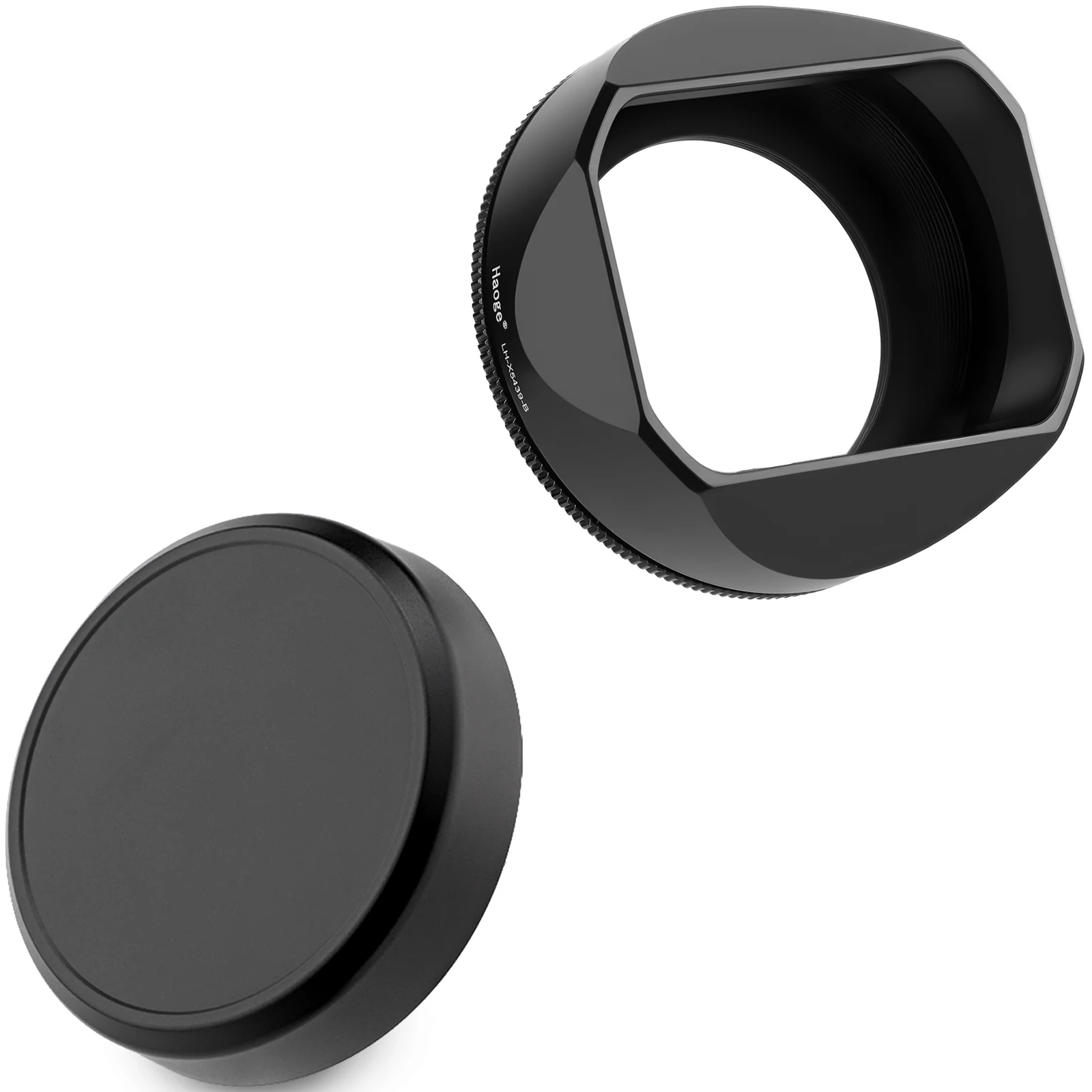 Haoge 43 mm quadratische Gegenlichtblende aus Metall für Voigtlander ULTRON 27 mm F2 Asph Fuji X-Mount-Objektiv, COLOR-SKOPAR 18 mm f/2,8 Asph Xmount-Objektiv – Detail 7