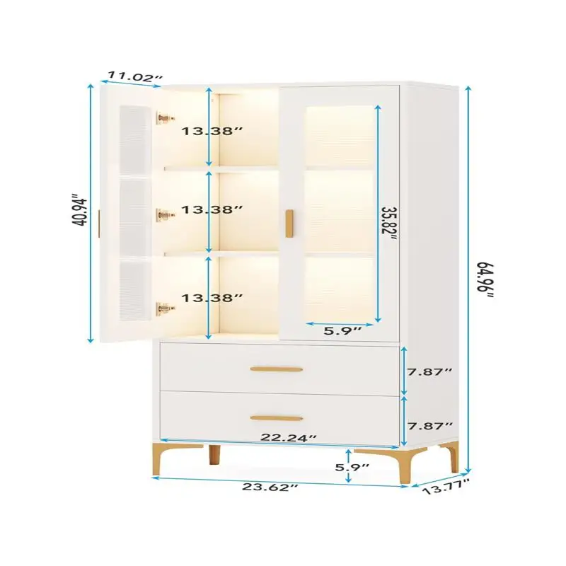 Storage Cabinet with Shelves for Books and Organizational Needs