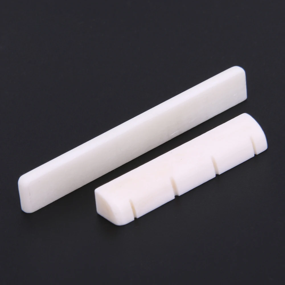 Buffalo Bone Bridge Saddle Nut Slotted Professional Ukulele Upper and Lower Nuts Replacement Musical Instrument Accessories