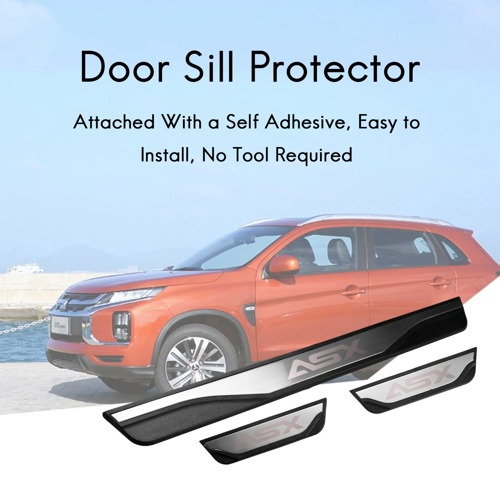 for ASx Auto Accessories 2010 2019 Door Sill Protector Scuff