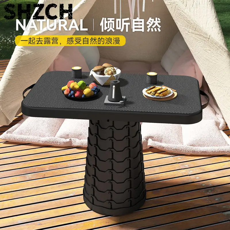 Folding Retractable Table Portable Beach Chairs Simple Adjustable Outdoor Picnic Tourist Home Learning Stool Outdoor Furniture