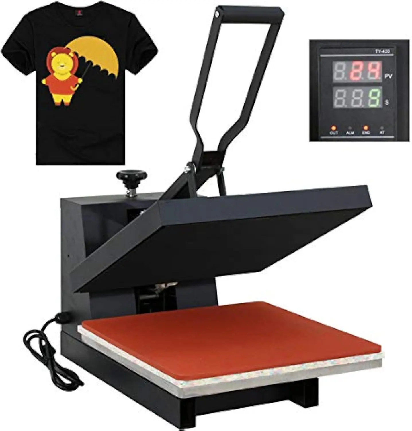 T-shirt Heat Transfer Machine Clothing Digital 38*38 Flat Ironing Heat Press Machine Manual Transfer Equipment