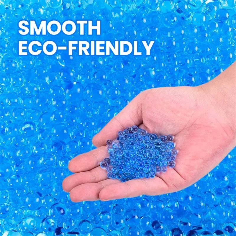 8000 pièces 7-8mm perles d'eau Gel boule pistolet électrique polymère cristal sol Hydrogel Gel polymère croissance boule d'eau mariage décor à la maison
