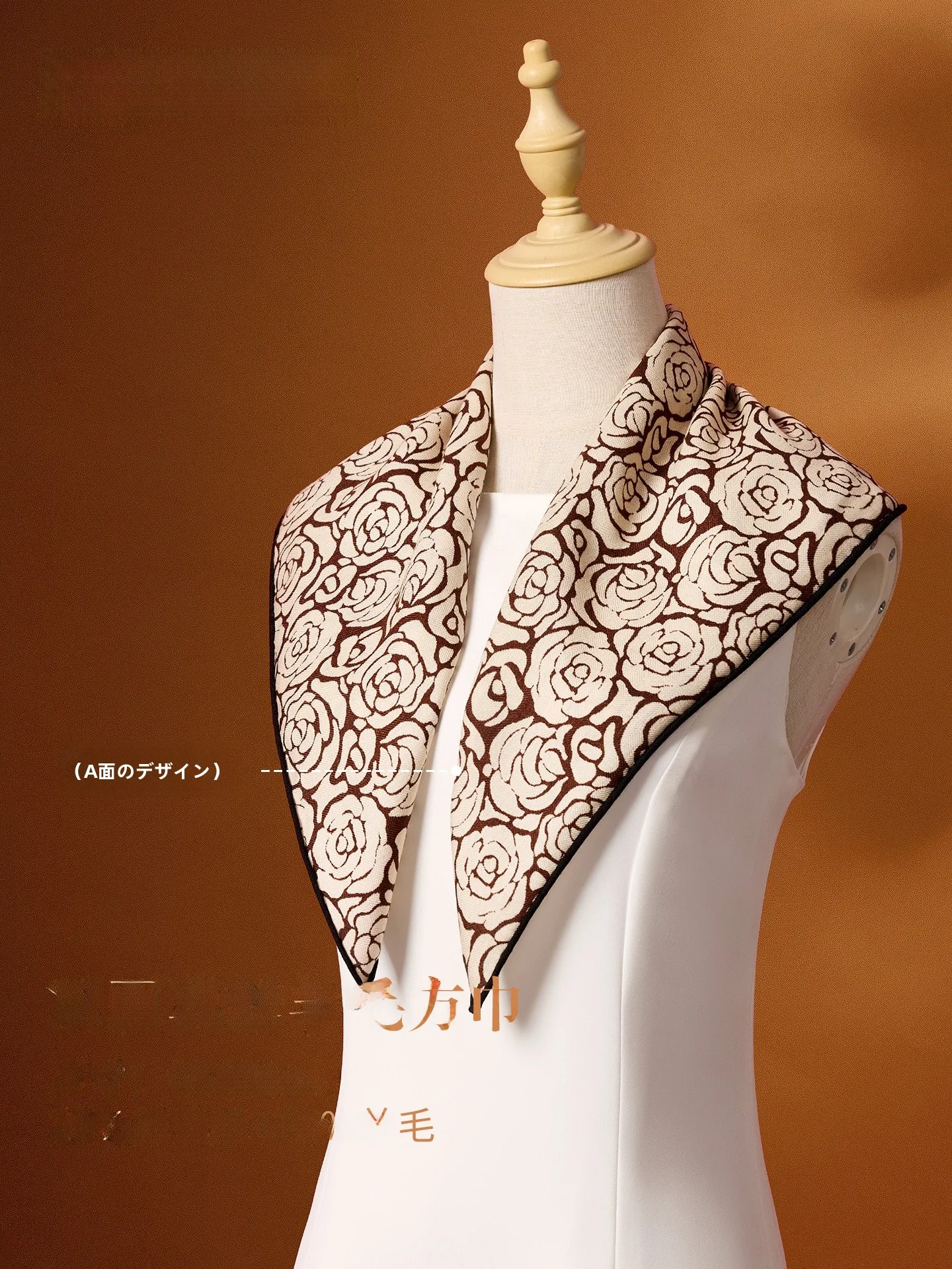 Echarpe-en-soie-et-laine-double-face-style-maman-petite-echarpe-carree-assortie-a-une-chemise-de-printemps-douce-confortable-multifonctionnelle-motif-floral