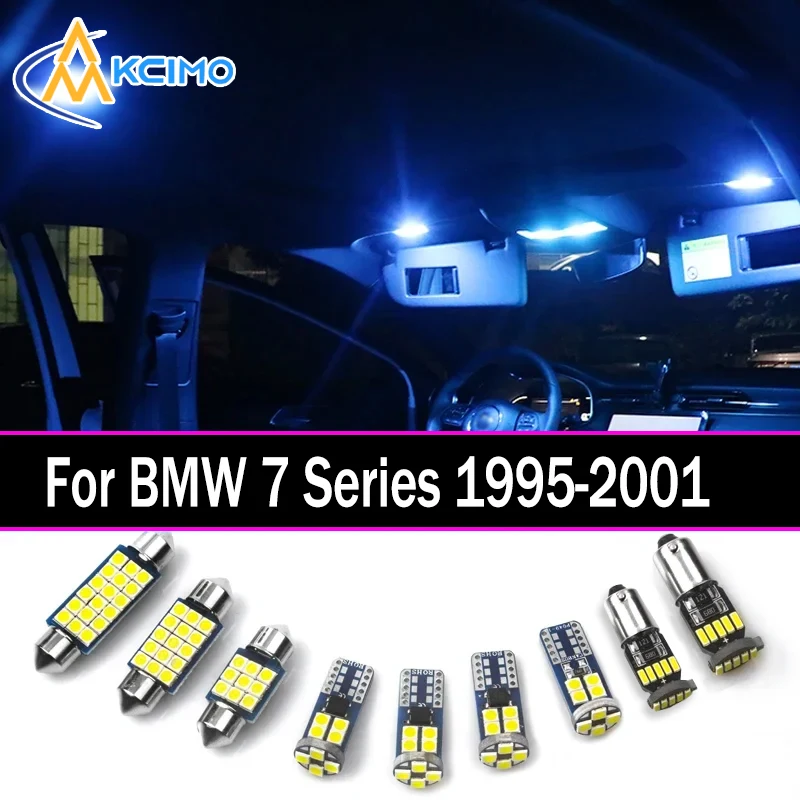 

Kcimo LED для BMW 7 серии E38 (1995-2001) Яркий светодиодный комплект внутреннего купольного освещения в багажник с картой Автомобильные светодиодные лампы Canbus Автомобильный светодиод