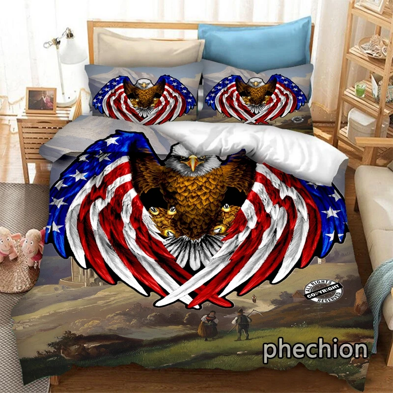 phechion Soaring Eagle Art 3D Print Bedding Set Duvet Covers Pillowcases One Piece Comforter Bedding Sets Bedclothes Bed K466