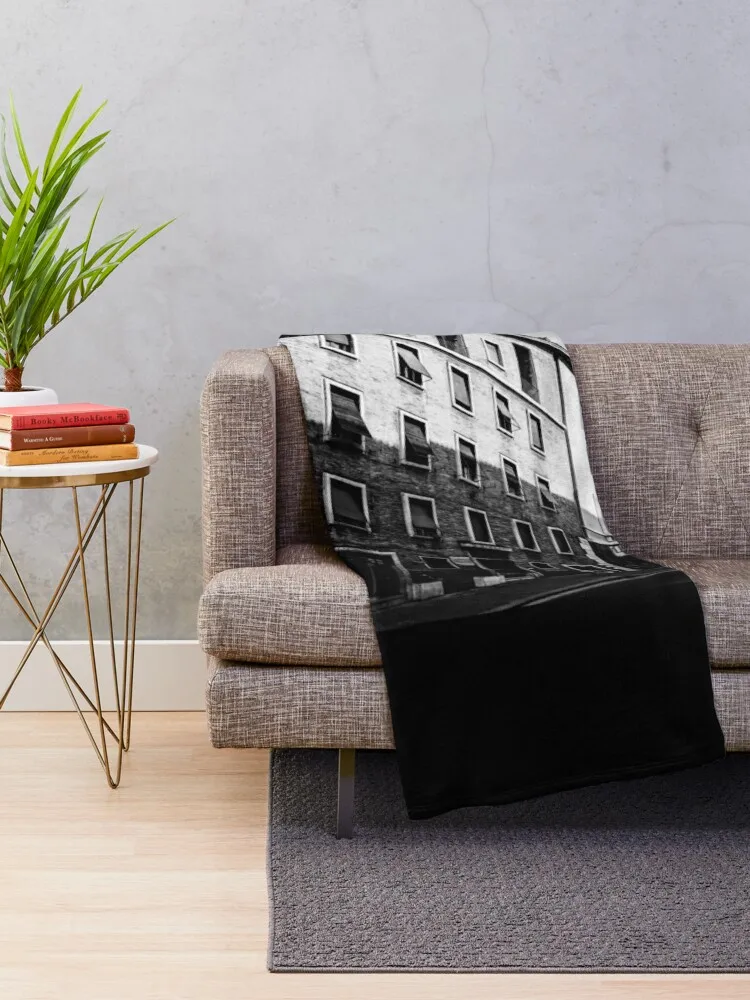 Rome high contrast street photo by Genaro Throw Blanket Camping funny gift Blankets