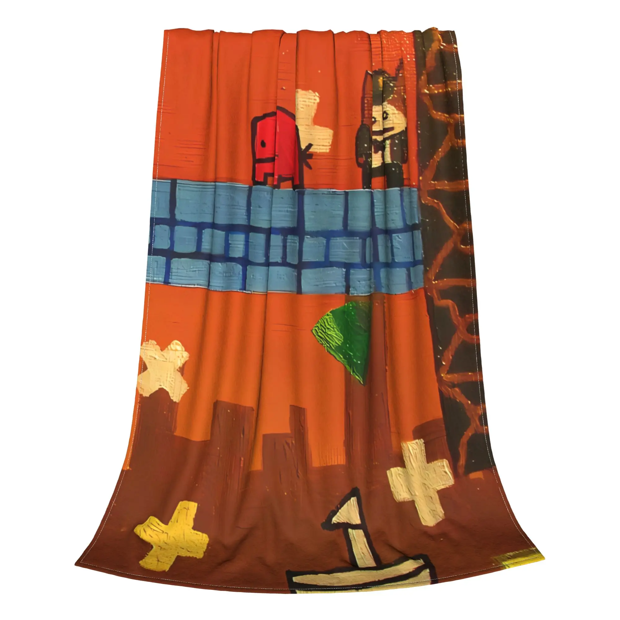 1PC Home Cutecore Act One BattleBlock Theater Blanket Super Cosy Plush Home Living Room Sofa Halloween