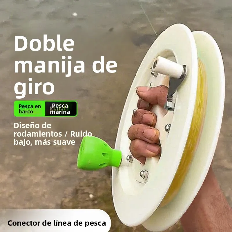 Carrete de pesca manual para pesca en mar, bobinador de hilo, carrete de pesca para barco, carrete de recuperación de línea p...