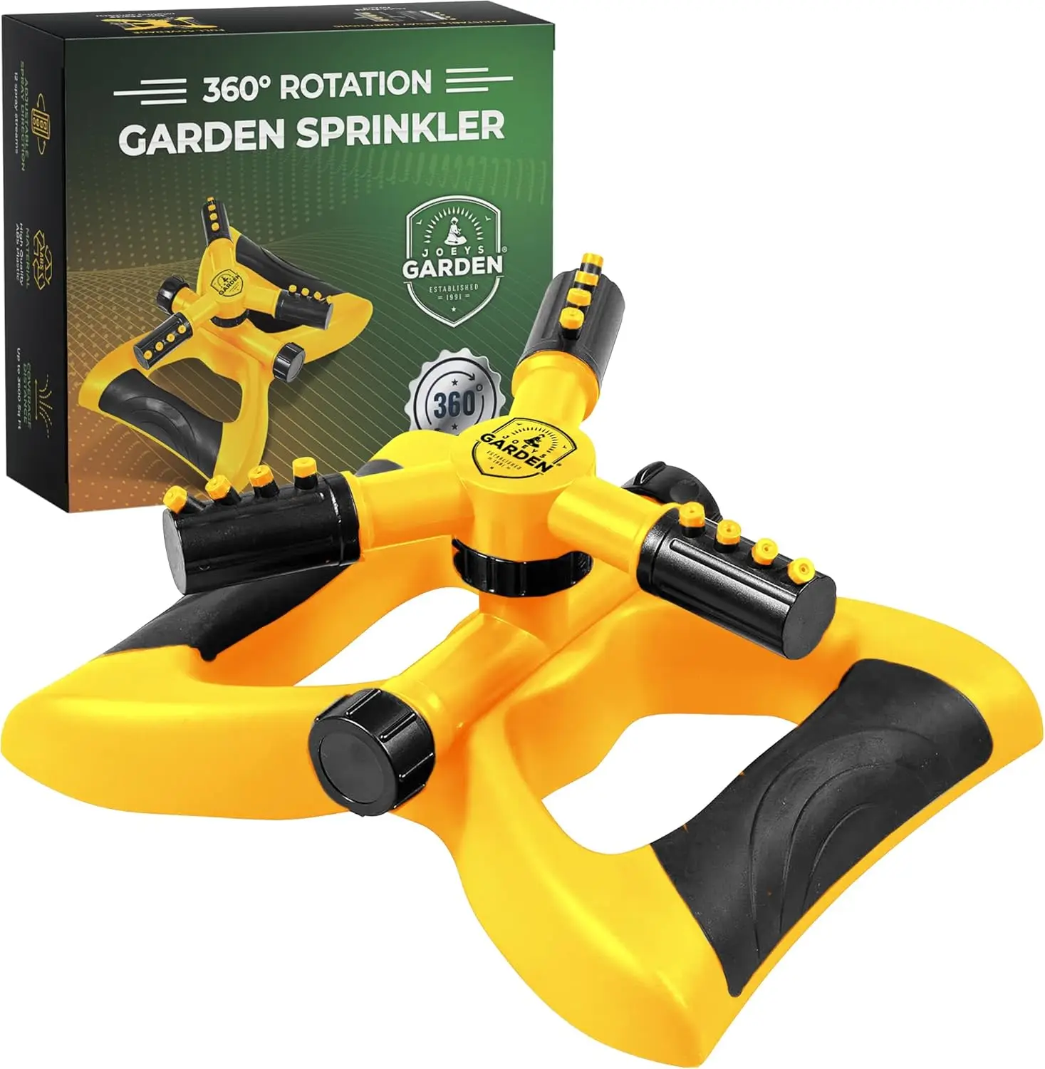 

Green Rotary Lawn Sprinkler-Necessary for yard parties-home gardening! 360° Automatic Sprinkler cooling and irrigating insummer!