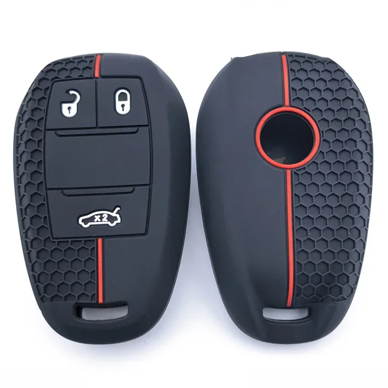 جديد سيليكون 3 زر فوب شل مفتاح حامي سيارة مفتاح بعيد غطاء ل ألفا روميو ستيلفيو جوليا 2017 2018 اكسسوارات #6