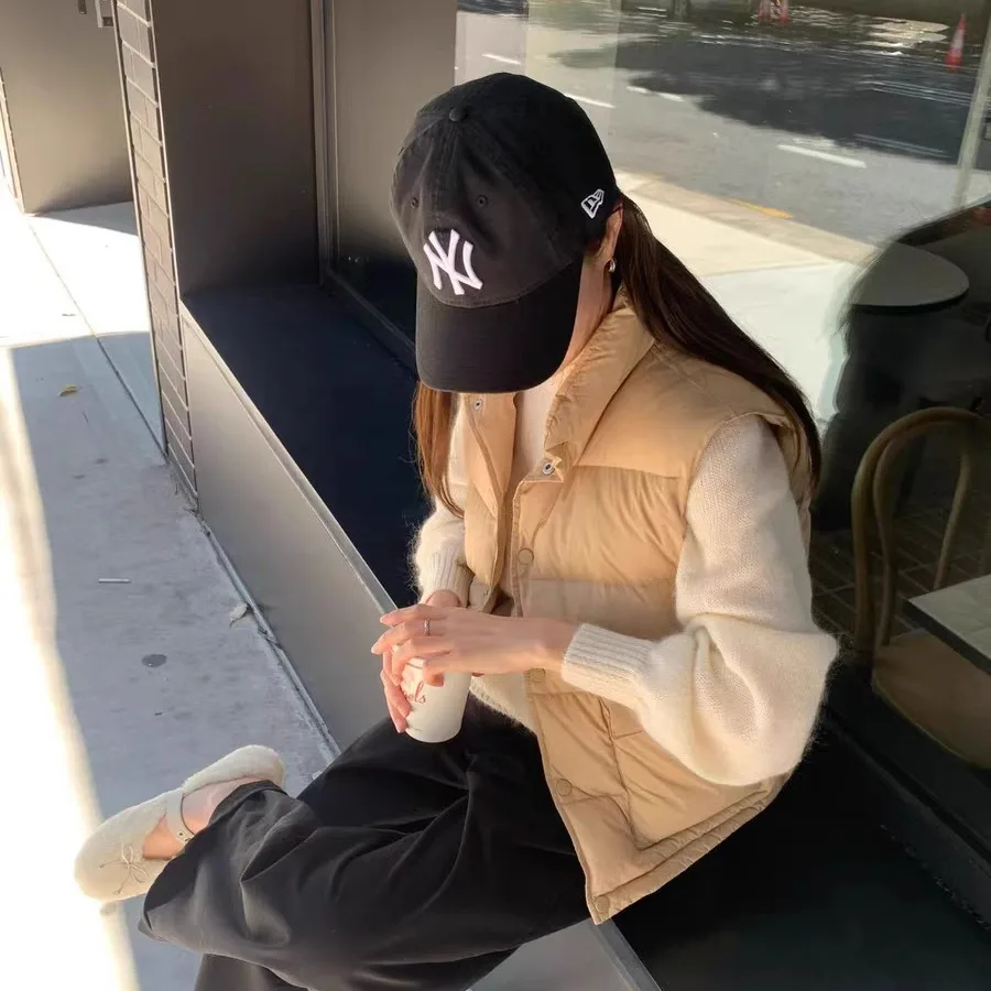 الدفء خفيفة الوزن Du down سترة Jaet الوقوف الياقة زر واحد Brunch الأبيض Du ريشة سترة معطف الكورية Sle المرأة... #2