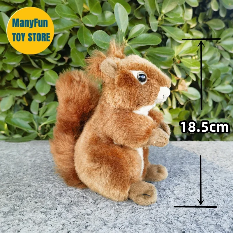 Realistic Squirrel Plush Toy High Fidelity Cute Chipmunk Plushie Tamias Peluche Lifelike Stuffed Animals Simulation Doll Toy