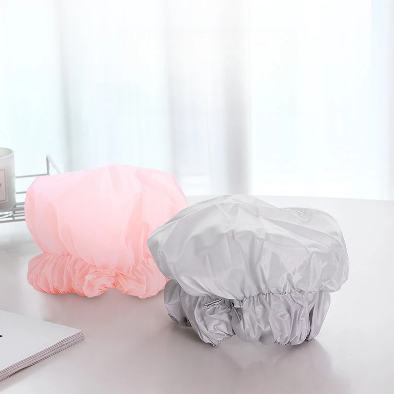 Waterproof Shower Cap Bath Long Hair Kitchen Fume Hat Washing Hat Bath Cap