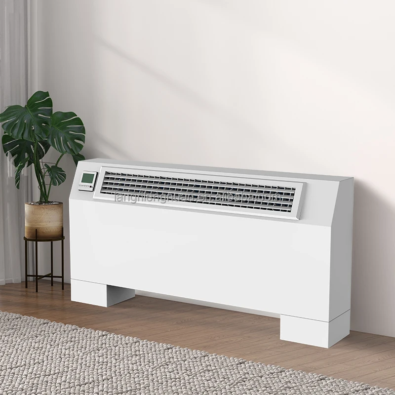 New Floor Standing Vertical Fan Coil Unit Heating Cooling HAVC System Indoor 220V AC/DC Motor Low Noise Water