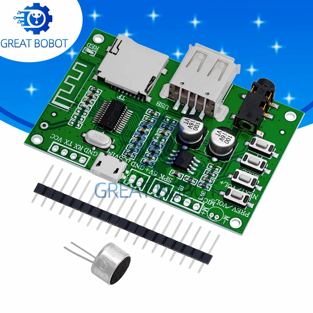 BS BT201 Dual Mode 5.0 Bluetooth Lossless Audio Power Amplifier Board Module Tf Card U Disk Ble Spp Serial Port Trans