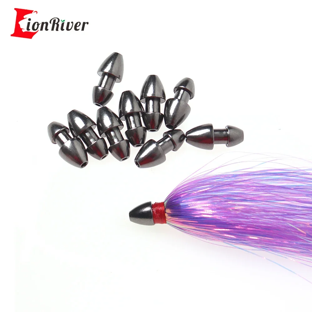 Sea Witch Trolling Heads 1/8OZ for Mylar Flash Teasers Skirts Tying Copper weight Sinker Fishing Fluke Snapper Tuna Rig Making