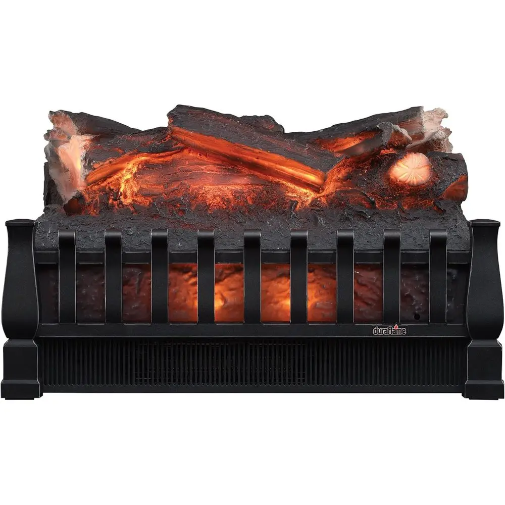 

400 Sq Ft Log Set Heater, Auxiliary Logs Insert with Like Flames or Existing Fireplace, Remote Included