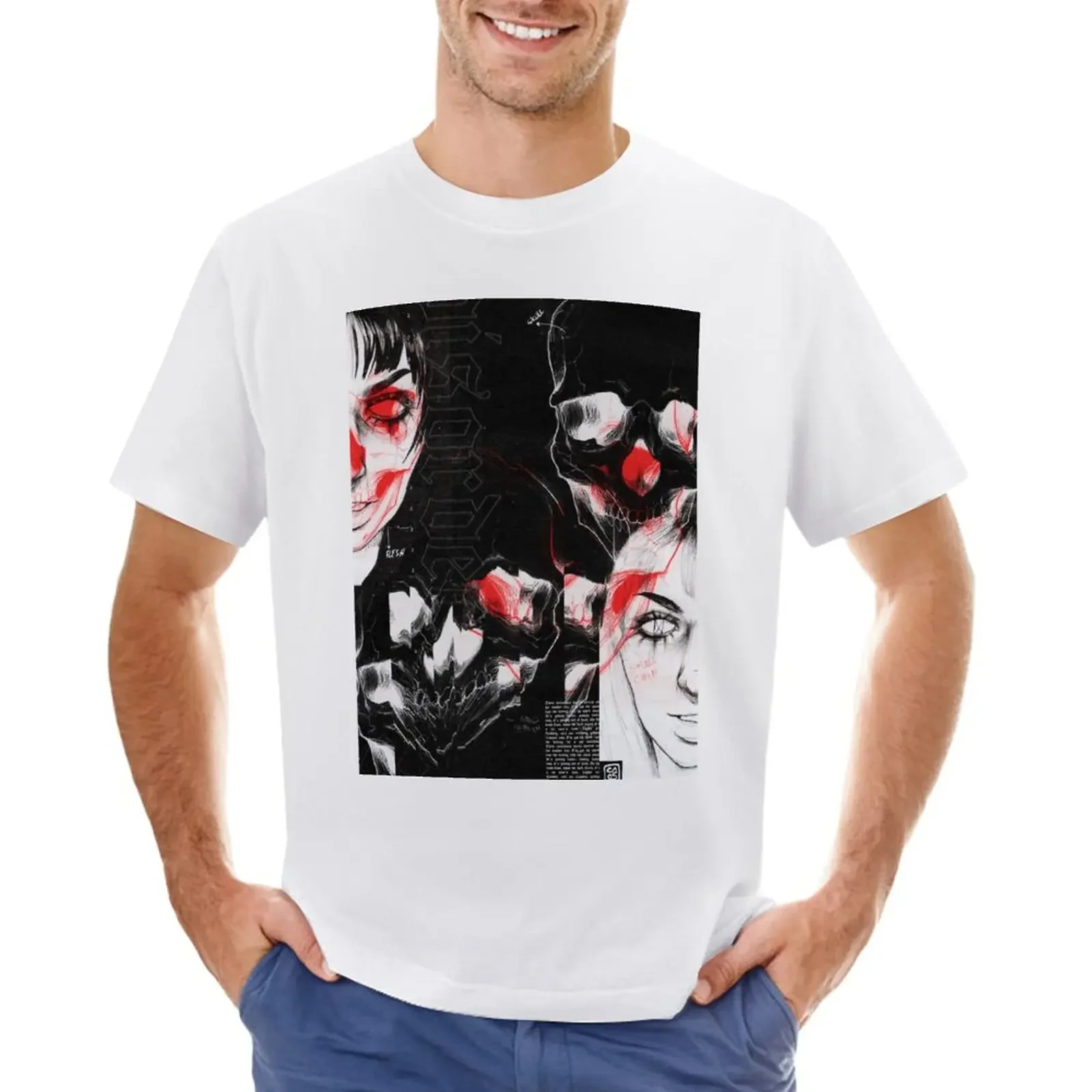 Disorder T-Shirt graphics plus size tops Aesthetic clothing anime clothes t shirts for men cotton