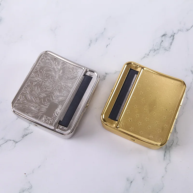 70/78MM portable Metal Machines Tobacco Roller Cigarette Case Manual Rolling Box Storage Cigarette Maker Smoking Accessories