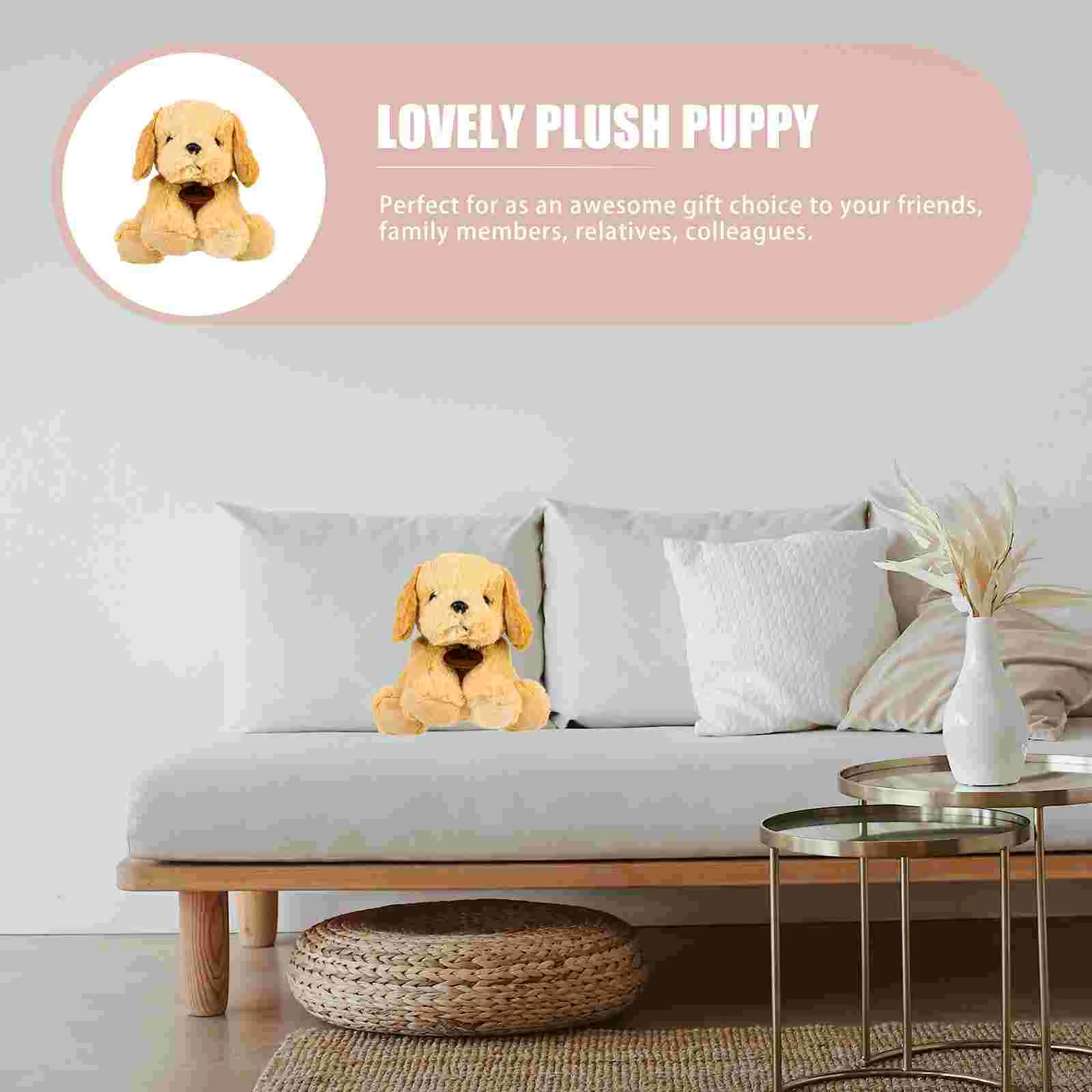 Golden Retriever Puppy Plush Ornament Stuffed Animals Toy Party Dog Lovely Childrens Toys Adornment Gift