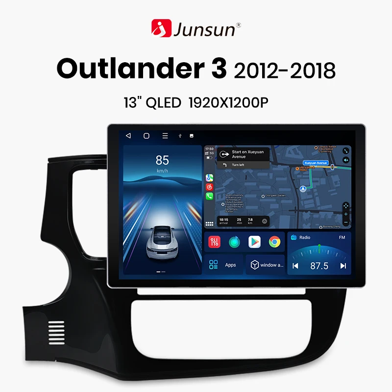Junsun X7 MAX 13,1“ 2K CarPlay Android Auto Multimedia-Autoradio für Mitsubishi Outlander 3 GF0W GG0W 2012–2018: Umfassende Bewertung und praktische Anleitung