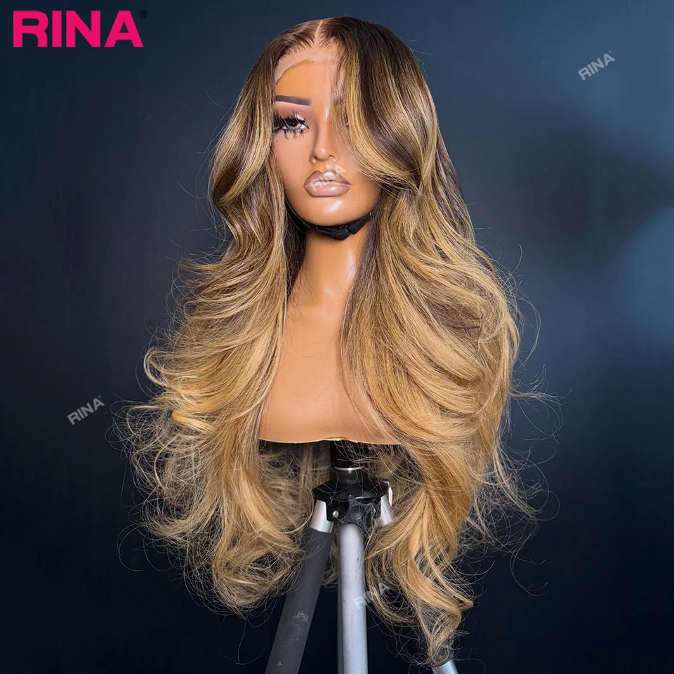 

Ombre Blonde Body Wave Lace Front Wig Transparent Lace Highlight Human Hair Wig Closure Wig for Black Women Brazilian Human Hair