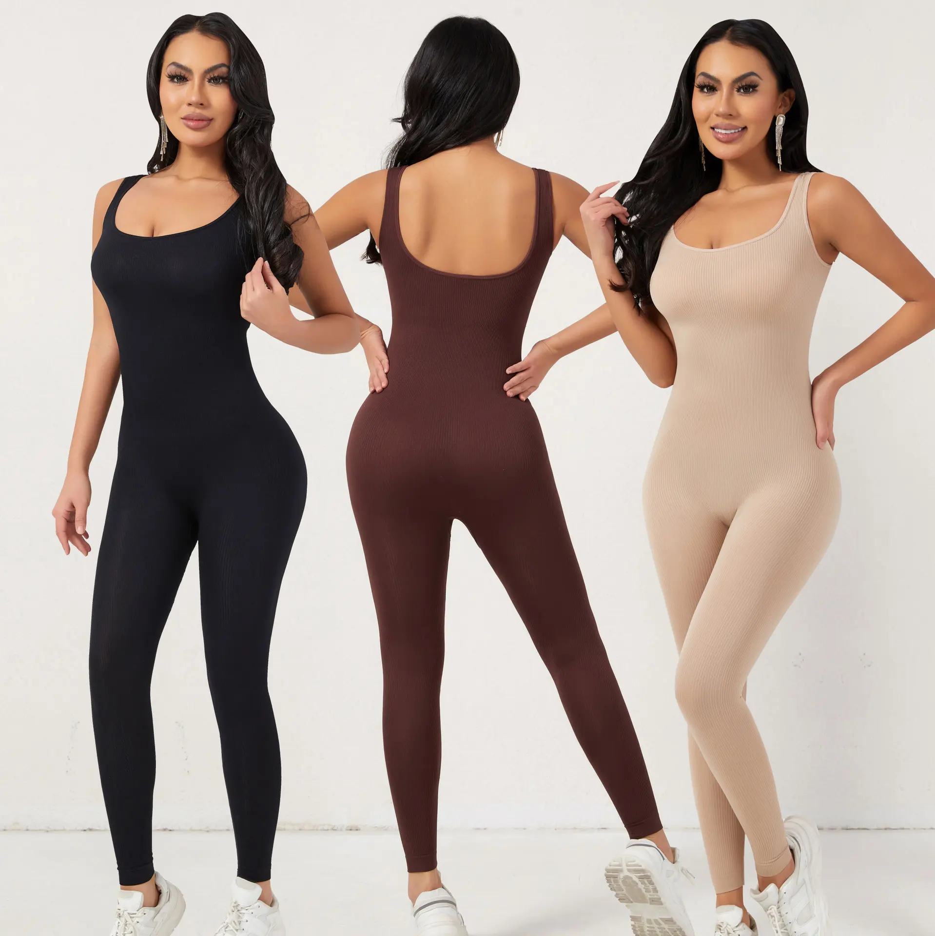 

New Sexy Bal Tightfitting One-piece Jumpsuits Women's Faionable Long Pants Polyester Fabric mid Waist Spring Season