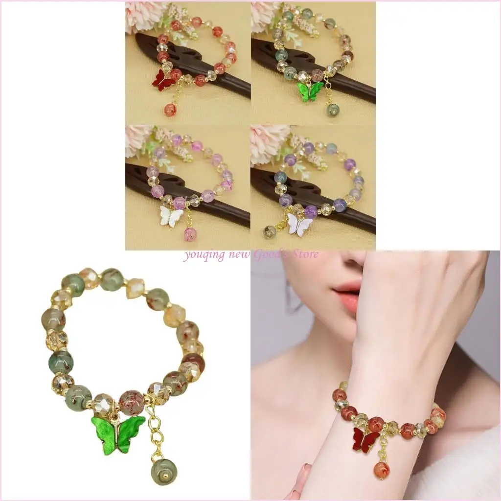 57qa-Имитация-нефрита-из-бисера-браслет-эластичная-веревка-бабочка-очарование-ручной-ювелирной-ювелирной-костюмы-для-стильных