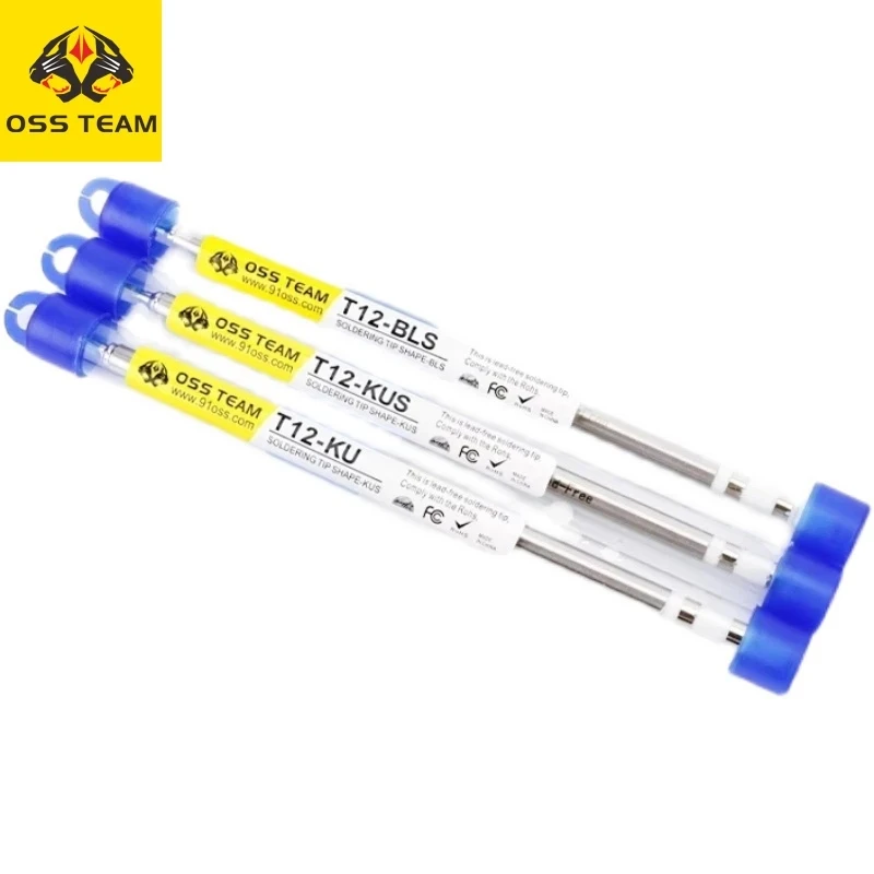 رأس مكواة لحام OSS T12-X، قلب تسخين T12، BLS BJS، SKUS، KU، KUS، BL، IS لـ HAKKO T12، Quicko T12، محطة لحام OSS #5