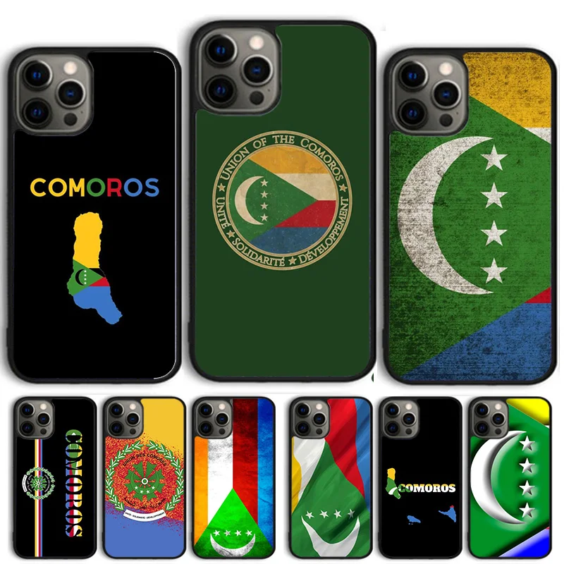 Comoros Flag coque Phone Case for iPhone 16 15 14 12 13 mini PLUS X XS XR 11 PRO MAX Cover Fundas Shell