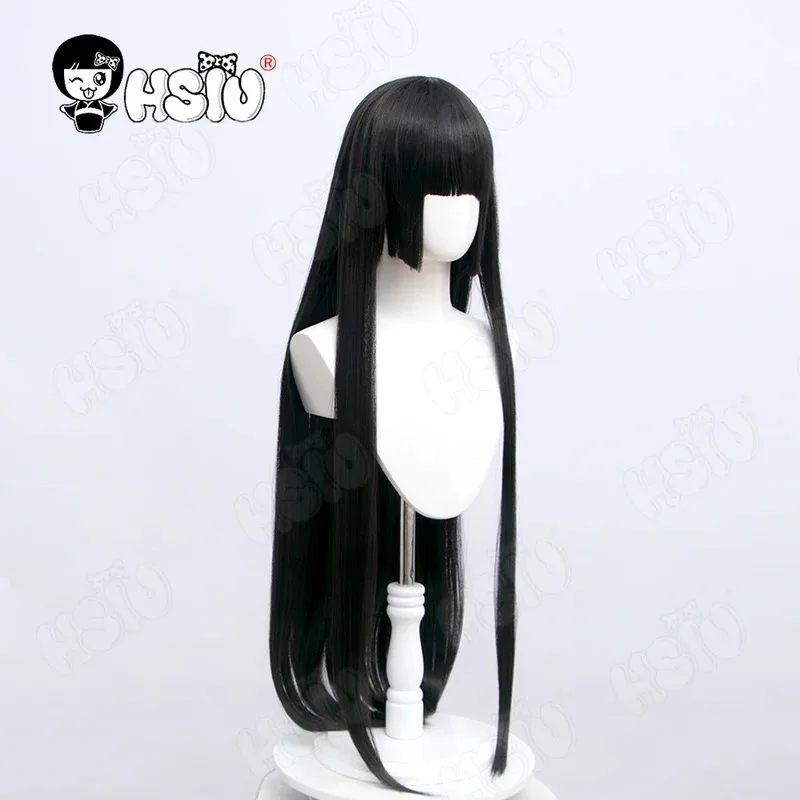 

Enma Ai Cosplay Wig Anime Hell Girl Cosplay Wig HSIU Black long hair+Free wig Cap Halloween party Hell Girl Wig