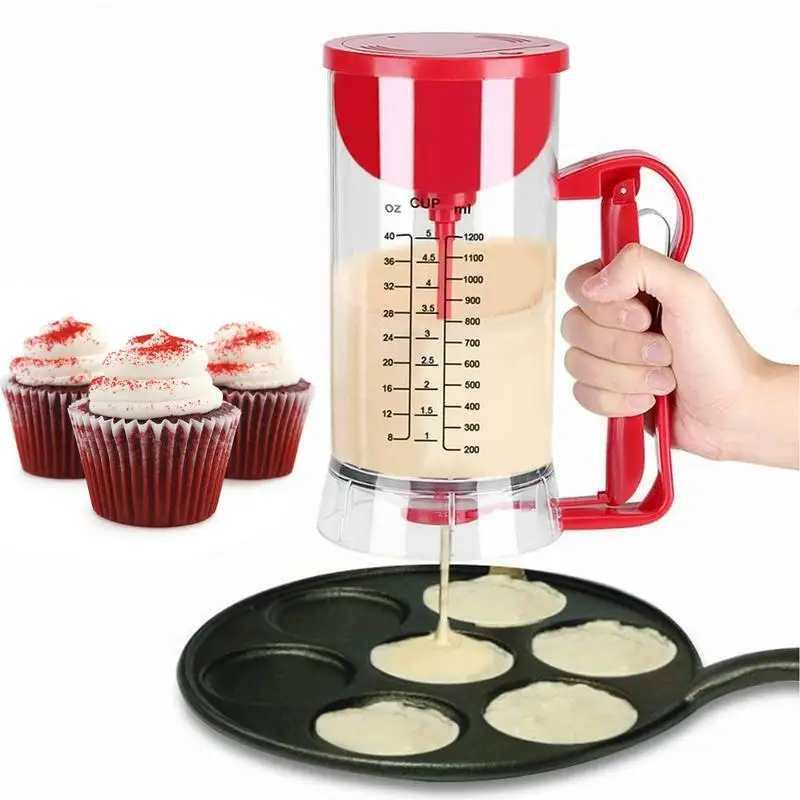 Batter Dispenser Flour Paste Dispenser Electric Pancake Batter Dispenser Cream Separator Measuring Cup Dispenser Baking Tool