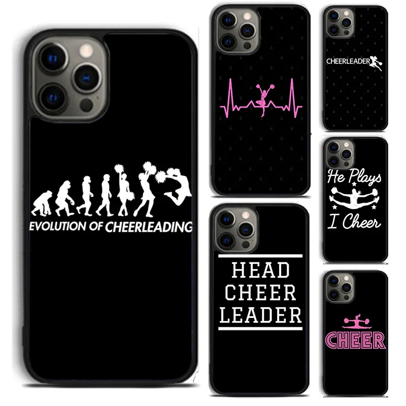 Cheerleader Cheer Heartbeat Line Phone Case For For iPhone 16 15 11 12 13 14 Pro Max XS XR Plus coque coque