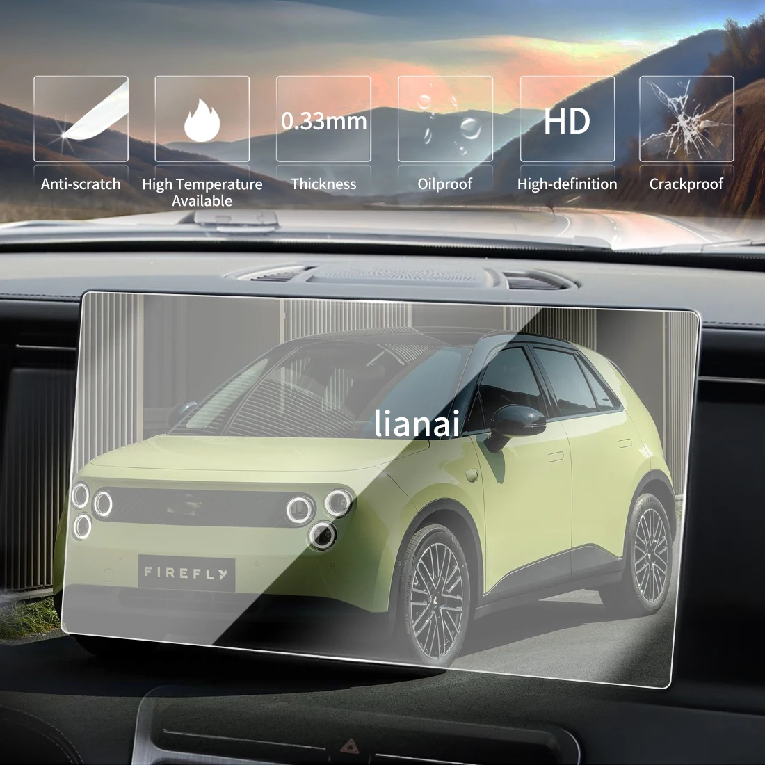 Screen Protector For 25-26 NIO firefly mpered Glass Protective Film GPS Video Navigator Car Stickers Vehicle Accessories