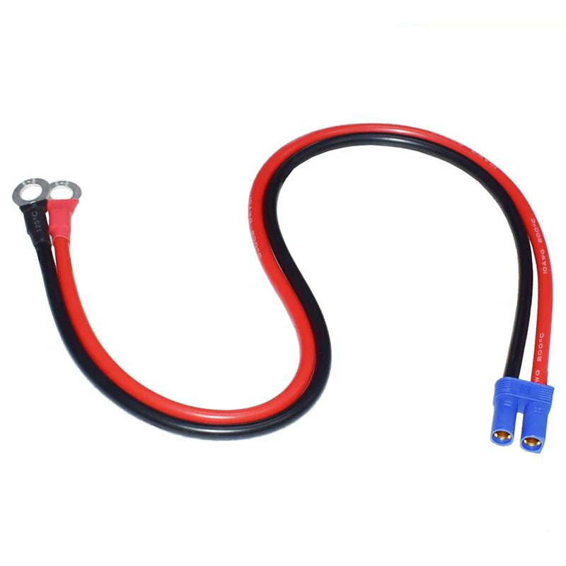 Cavo terminale da 50CM EC5 a O Ring, EC5 femmina a O Ring occhiello terminale spina connettore cavo 10AWG RC ESC caricatore alimentazione laterale