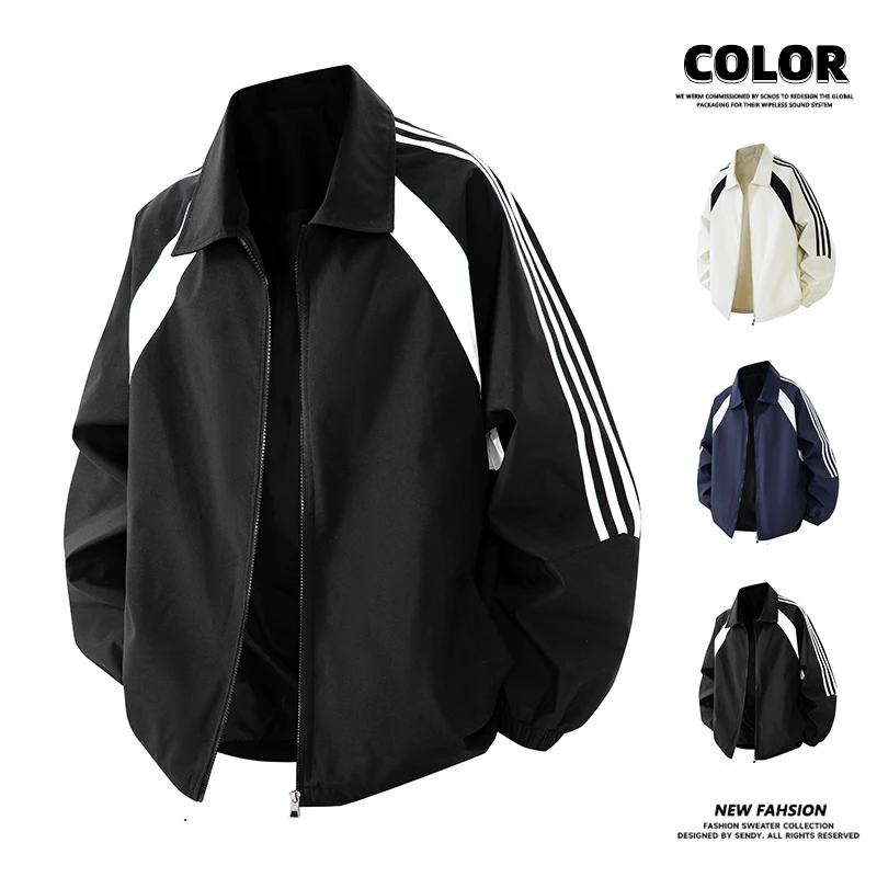 

2025 Autumn Aviator Jacket Young Middle-aged High-quality Versatile Japanese Retro Loose Casual Lapel Jackets Men Fashion Coat