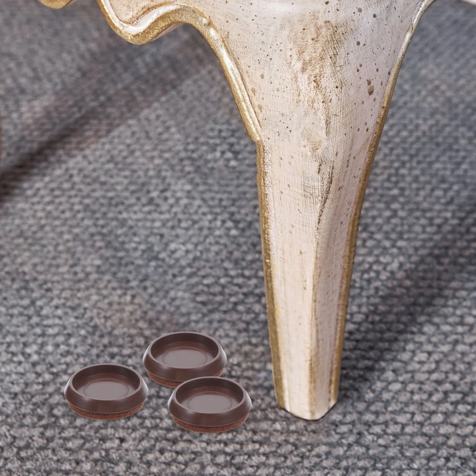 

5Pcs Round Plastic Furniture Pads Anti-Slip Casters Noise Reduction Furniture Wheel Stoppers Floor Protectors