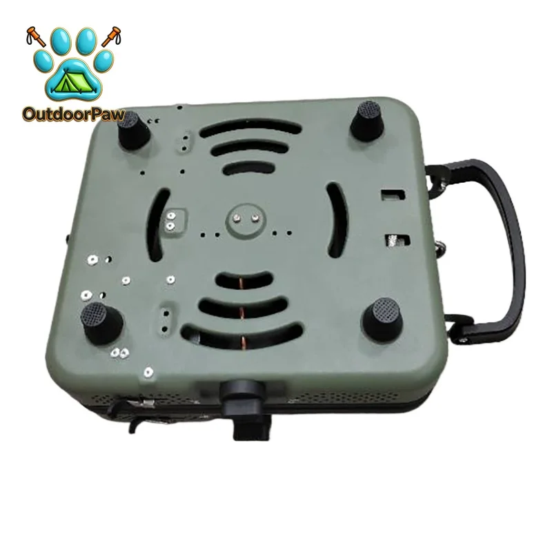 Double Fire Gas Stove Folding Strong Fire Burner Windproof Outdoor Camping Stove Non-Stick Pan Electronic Ignition Hot Pot Stove