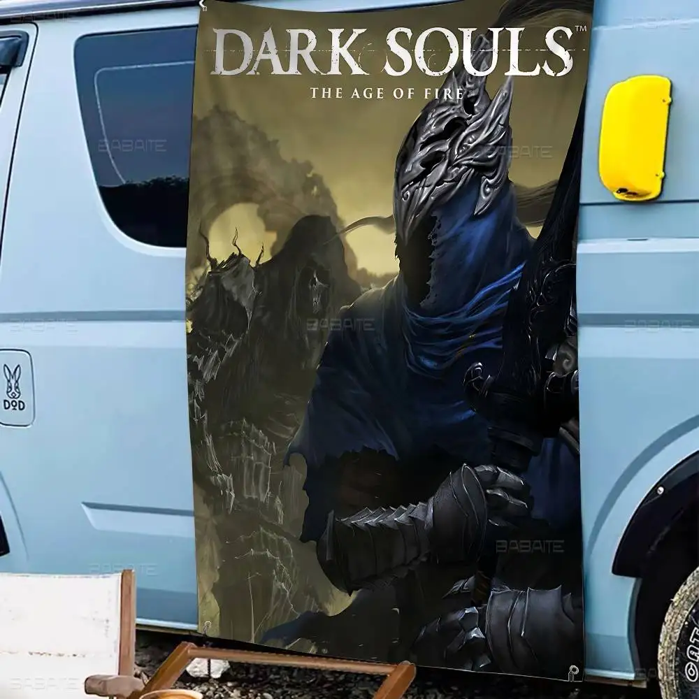 Hot Game D-Dark S-Souls DIY Flag For Family Group Photo Living Room Home Dorm Decor Wall Art Decor Banner
