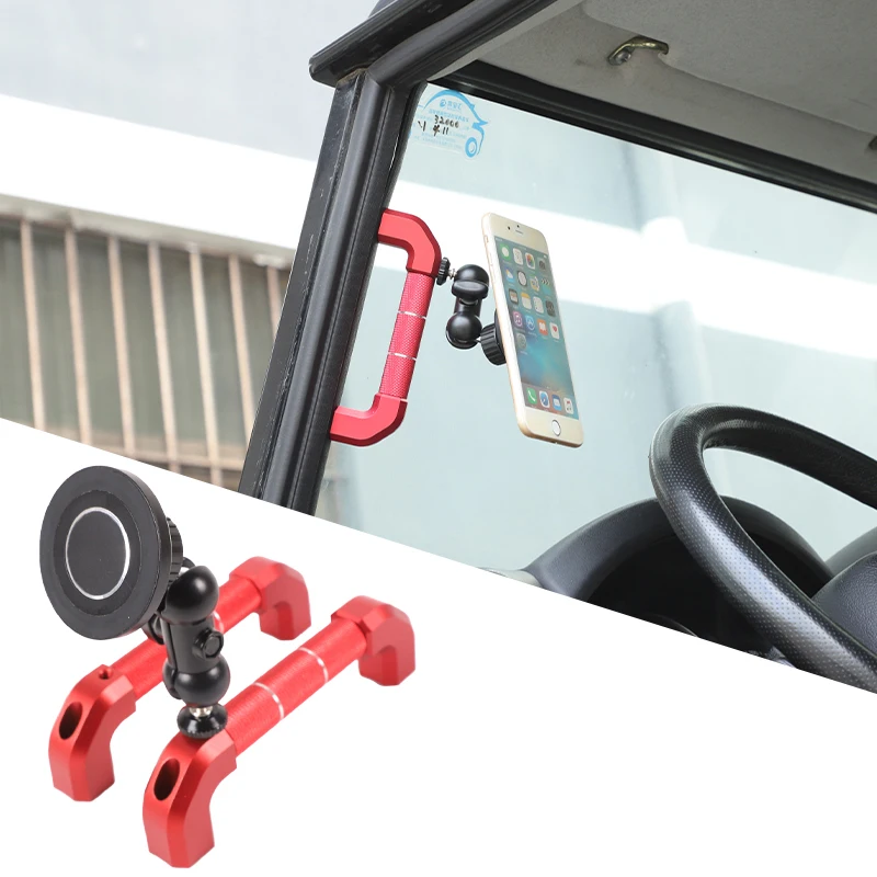 Front A-Pillar Grab Handle Phone Holder A Pillar Assist Handle Aluminum Alloy For Land Rover Defender 90 110 130 L316 2004-2018