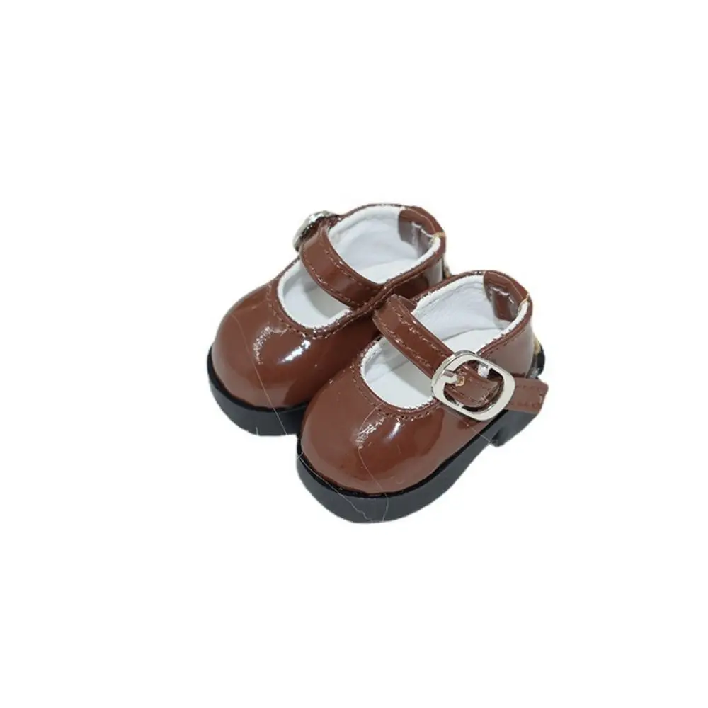 1 Pair Leather Shoes Doll Canvas Shoes Round Toe Mary Jane Shoes 1/6 Bjd Doll Shoes Casual 5cm Doll Mini Sports Shoes