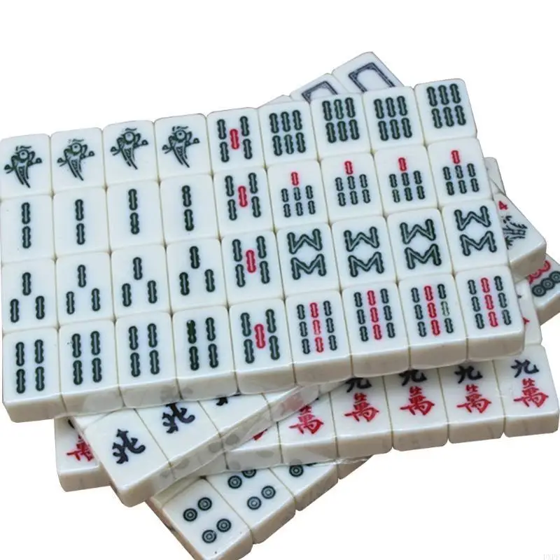 

PXPF Light Portable Vintage Trantary китайский мини -набор Mahjong с коробкой включая 2 Mahjong без печати ， 2 пустых