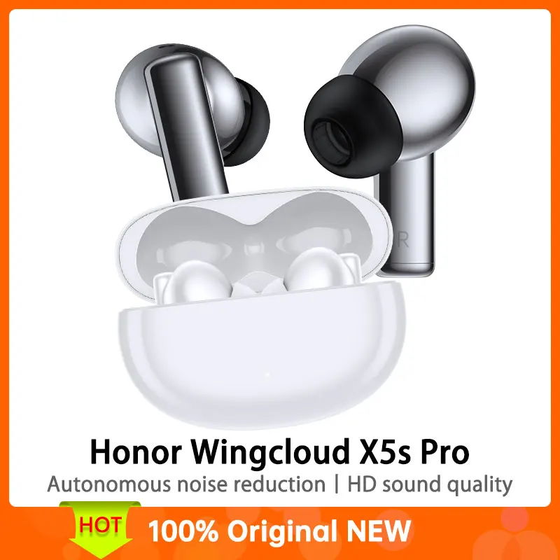 

Honor Wingcloud X5s Pro Bluetooth 5,3 Высокое разрешение качество звука, сценическое Адаптивное шумоподавление и 40 часов o