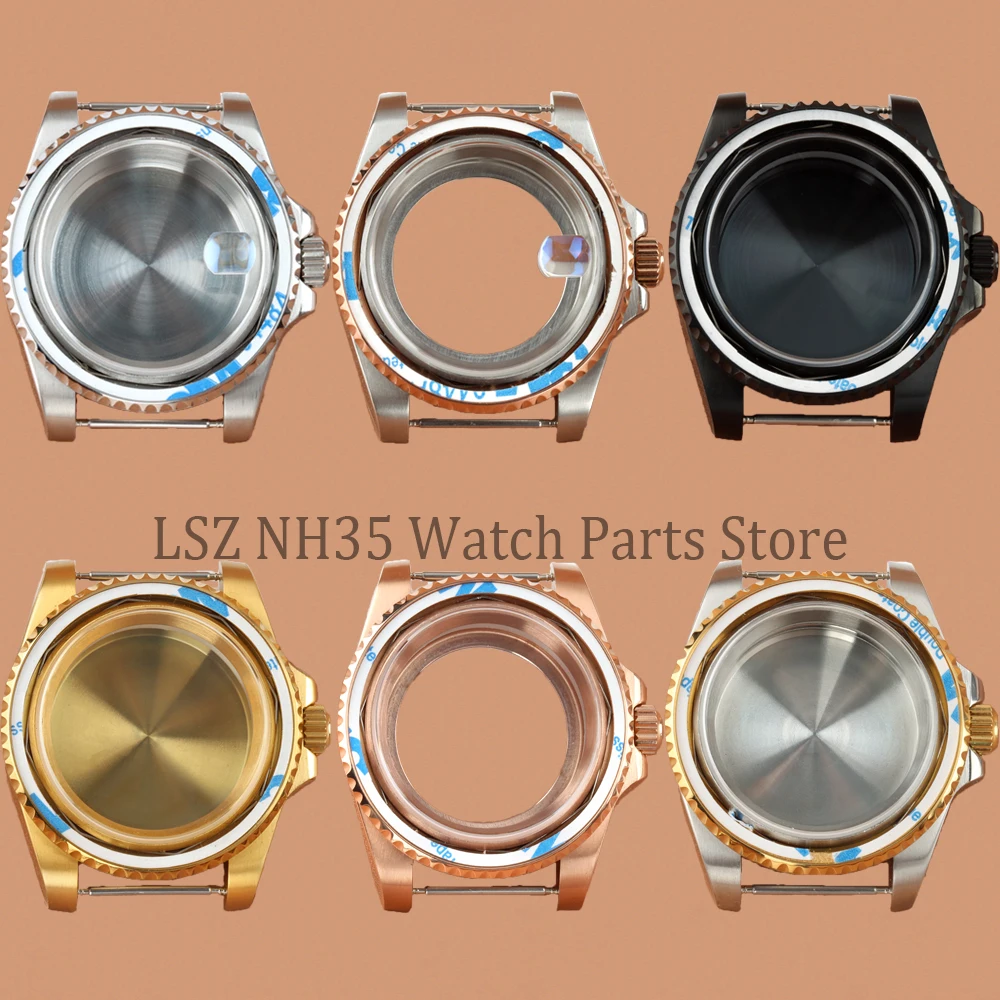 

Корпус для часов 40 мм из цельной нержавеющей стали без безеля, аксессуары для Yacht Submariner GMT, совместим с механизмами NH34, NH35, NH36, NH38, циферблат 28,5 мм.